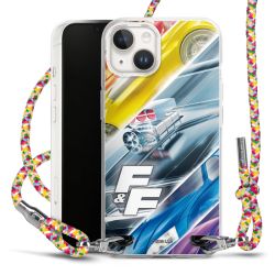 New Carry Case Transparent Stoff colourful/silber