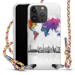 New Carry Case Transparent Stoff colourful/silber