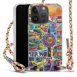 New Carry Case Transparent Stoff colourful/silber