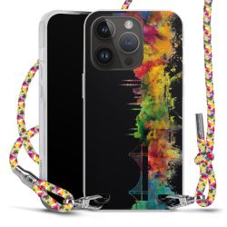 New Carry Case Transparent Stoff colourful/silber