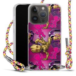 New Carry Case Transparent Stoff colourful/silber