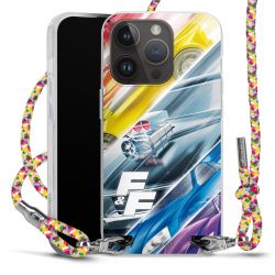 New Carry Case Transparent Stoff colourful/silber