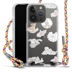 New Carry Case Transparent Stoff colourful/silber