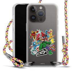 New Carry Case Transparent Stoff colourful/silber