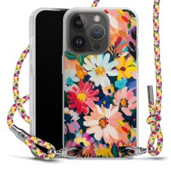 New Carry Case Transparent Stoff colourful/silber