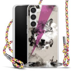 New Carry Case Transparent Stoff colourful/silber