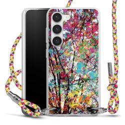 New Carry Case Transparent Stoff colourful/silber