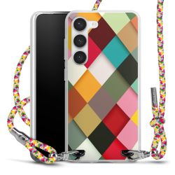 New Carry Case Transparent Stoff colourful/silber