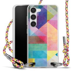 New Carry Case Transparent Stoff colourful/silber