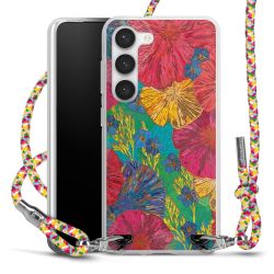 New Carry Case Transparent Stoff colourful/silber