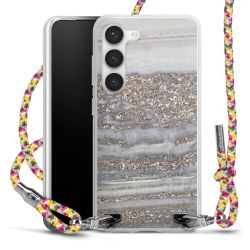 New Carry Case Transparent Stoff colourful/silber