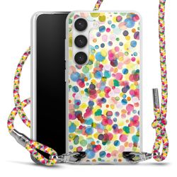 New Carry Case Transparent Stoff colourful/silber