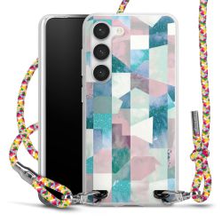 New Carry Case Transparent Stoff colourful/silber