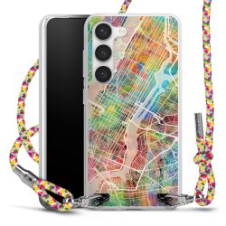 New Carry Case Transparent Stoff colourful/silber