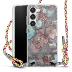 New Carry Case Transparent Stoff colourful/silber