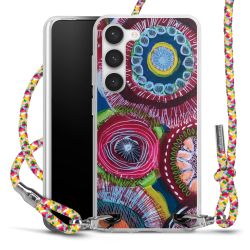 New Carry Case Transparent Stoff colourful/silber