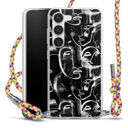 New Carry Case Transparent Stoff colourful/silber