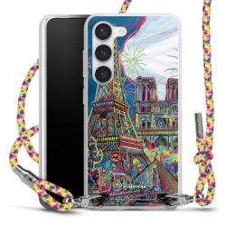 New Carry Case Transparent Stoff colourful/silber