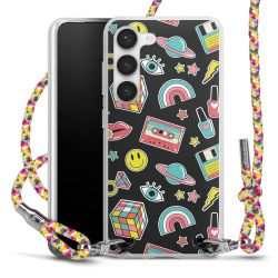 Carry Case Transparent Fabric colourful