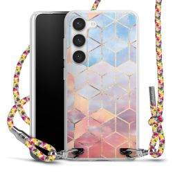 New Carry Case Transparent Stoff colourful/silber