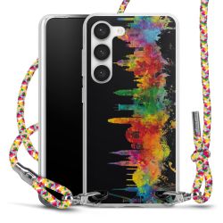 New Carry Case Transparent Stoff colourful/silber