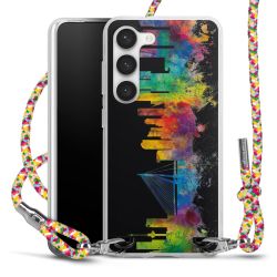 New Carry Case Transparent Stoff colourful/silber