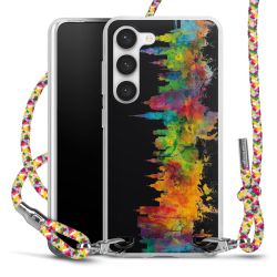 New Carry Case Transparent Stoff colourful/silber