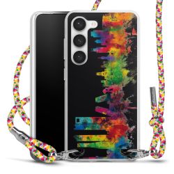 New Carry Case Transparent Stoff colourful/silber