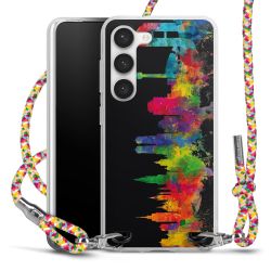 New Carry Case Transparent Stoff colourful/silber