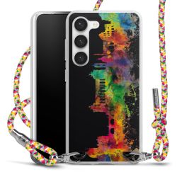 New Carry Case Transparent Stoff colourful/silber