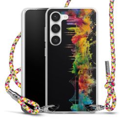 New Carry Case Transparent Stoff colourful/silber