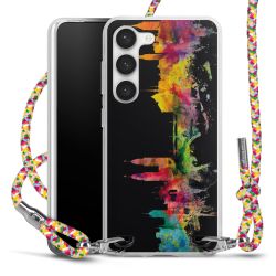 New Carry Case Transparent Stoff colourful/silber