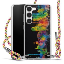 New Carry Case Transparent Stoff colourful/silber