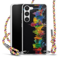 New Carry Case Transparent Stoff colourful/silber