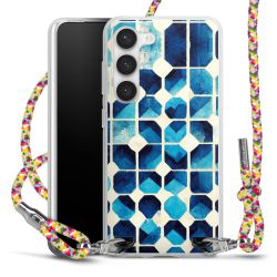 New Carry Case Transparent Stoff colourful/silber