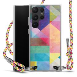 New Carry Case Transparent Stoff colourful/silber