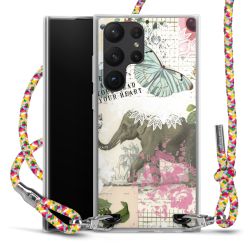 New Carry Case Transparent Stoff colourful/silber