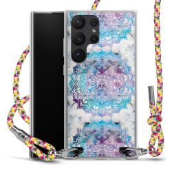 New Carry Case Transparent Stoff colourful/silber