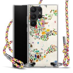 New Carry Case Transparent Stoff colourful/silber