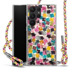 New Carry Case Transparent Stoff colourful/silber