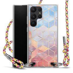 New Carry Case Transparent Stoff colourful/silber