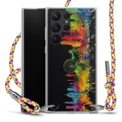 New Carry Case Transparent Stoff colourful/silber