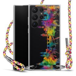 New Carry Case Transparent Stoff colourful/silber