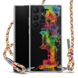 New Carry Case Transparent Stoff colourful/silber