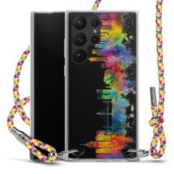 New Carry Case Transparent Stoff colourful/silber