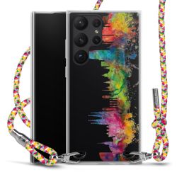 New Carry Case Transparent Stoff colourful/silber