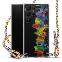 New Carry Case Transparent Stoff colourful/silber