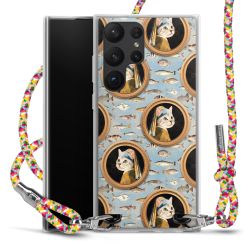 New Carry Case Transparent Stoff colourful/silber