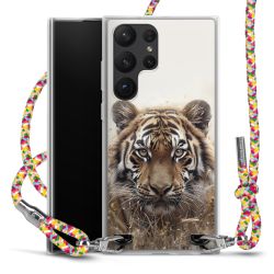 New Carry Case Transparent Stoff colourful/silber