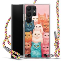 New Carry Case Transparent Stoff colourful/silber